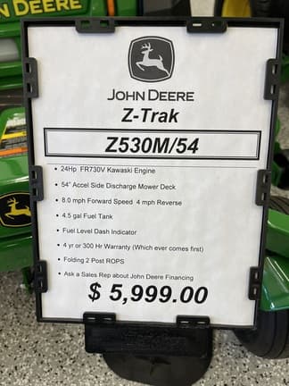 Image of John Deere Z530M equipment image 3