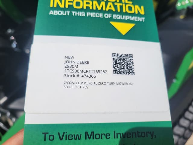 Image of John Deere Z930M equipment image 4