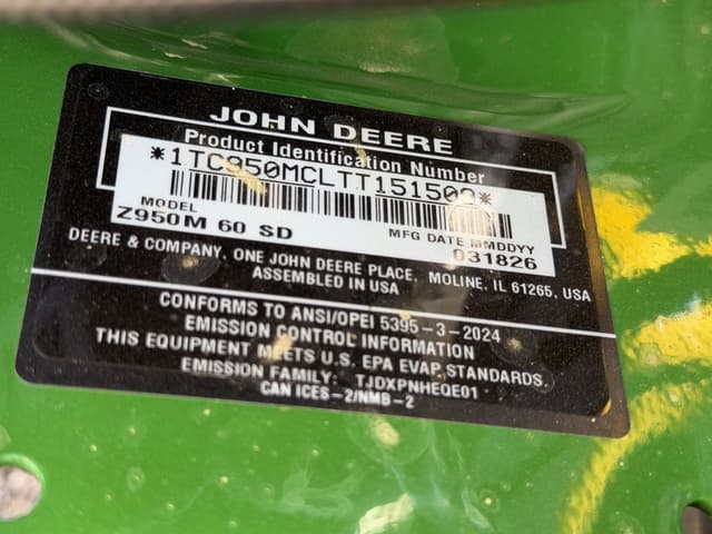 Image of John Deere Z950M equipment image 4