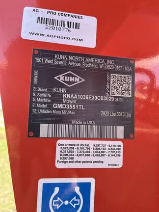 Image of Kuhn GMD 3551 TL equipment image 4