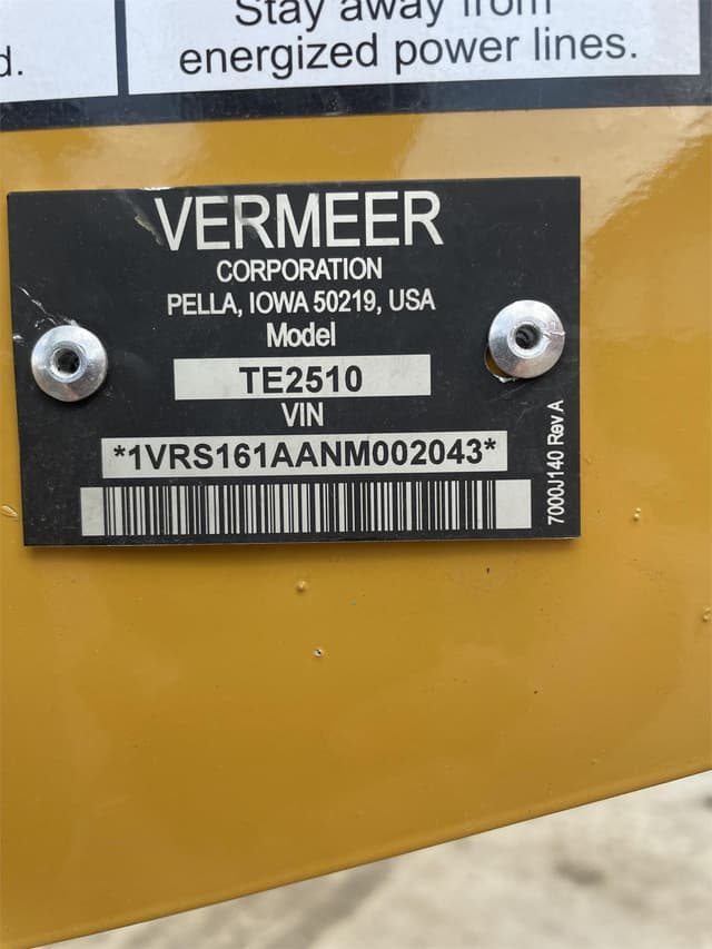 Image of Vermeer TE2510 equipment image 4