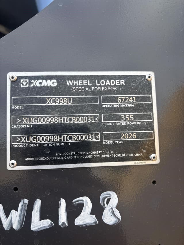 Image of XCMG XC998U equipment image 1