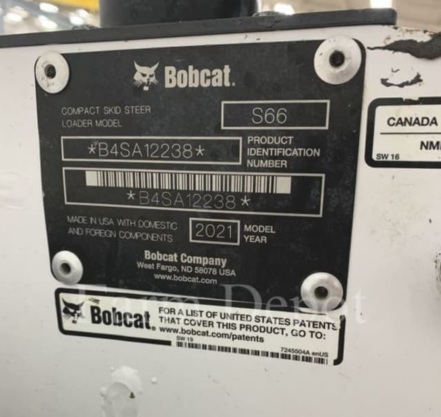 Image of Bobcat S66 equipment image 1
