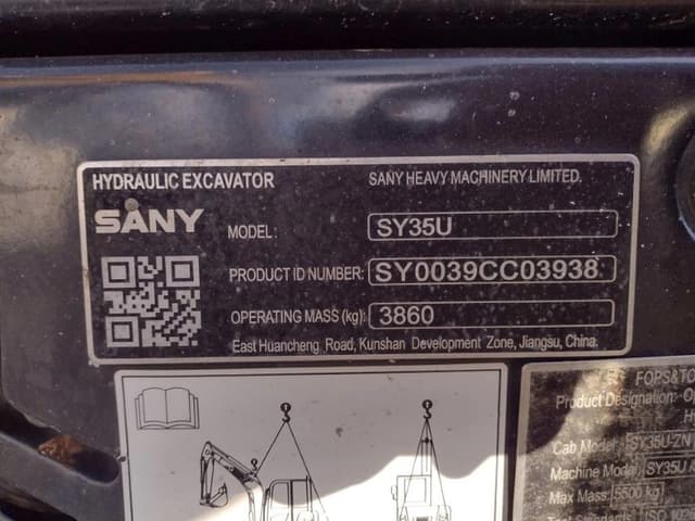 Image of SANY SY35U equipment image 4