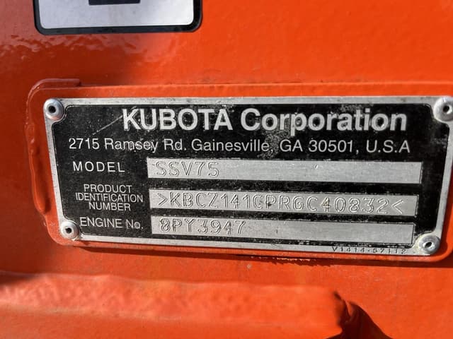 Image of Kubota SSV75HC equipment image 1