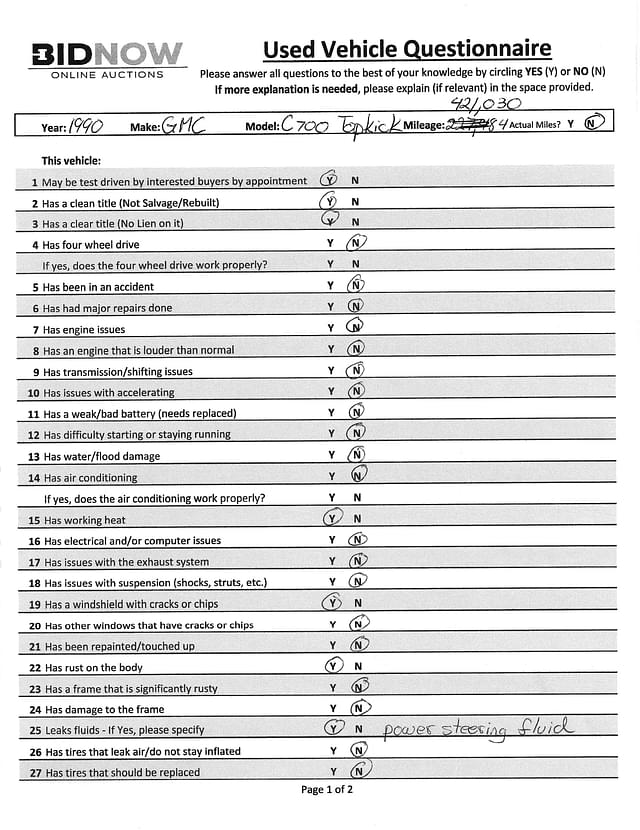 Image of GMC C7000 equipment image 4