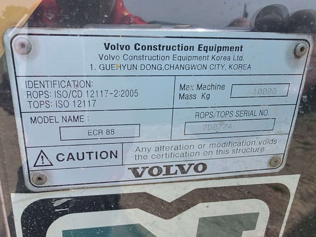 Image of Volvo ECR88 equipment image 2