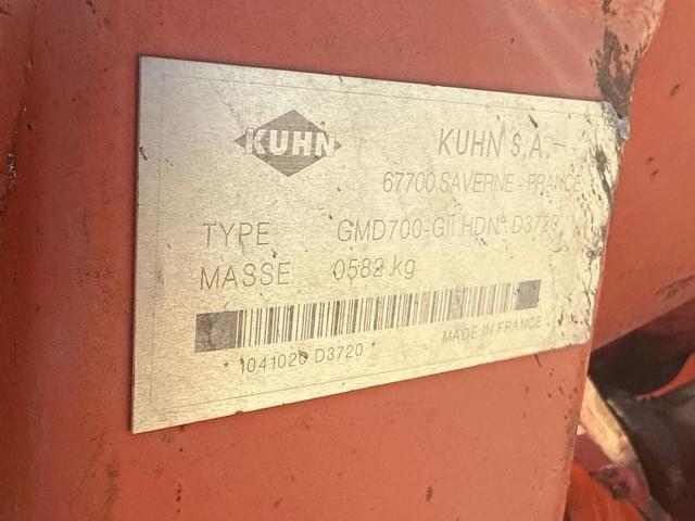 Image of Kuhn GMD700G11HD equipment image 2