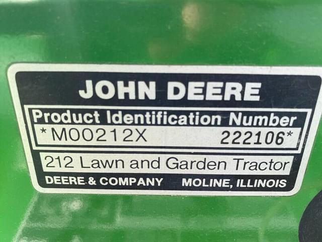 Image of John Deere 212 equipment image 4