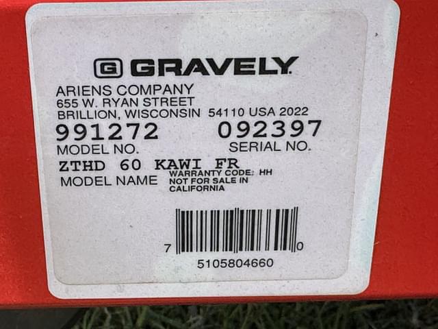Image of Gravely ZTHD60 equipment image 3