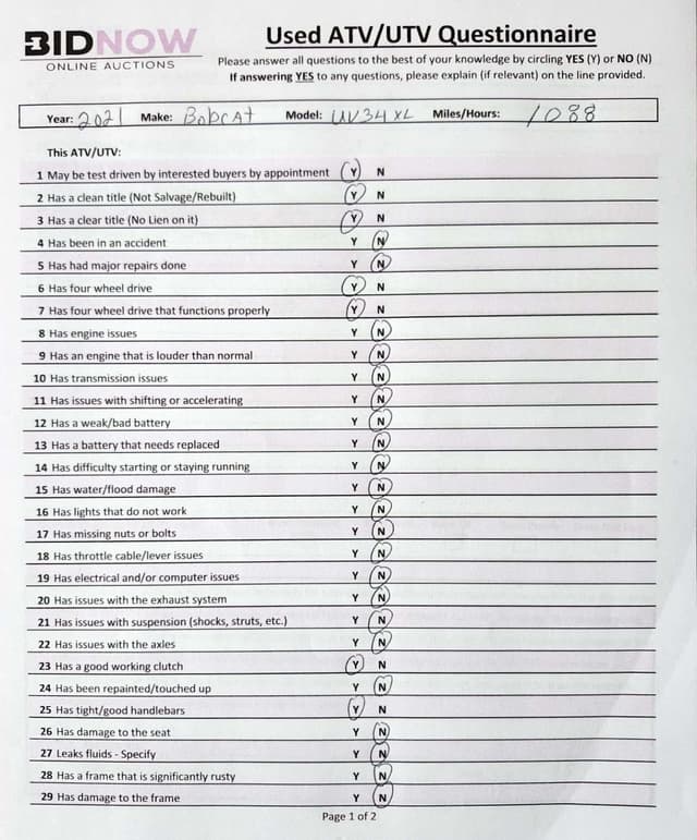 Image of Bobcat UV34XL equipment image 4