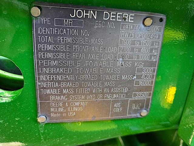 Image of John Deere 7810 equipment image 4