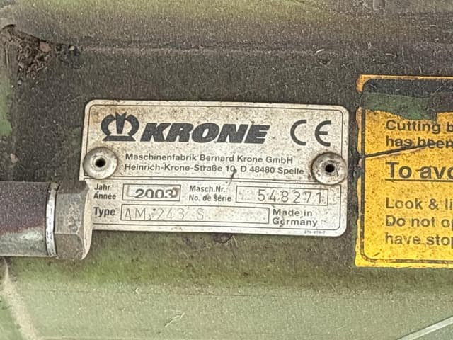 Image of Krone AM243S equipment image 4
