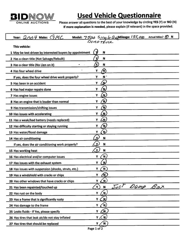 Image of GMC 7500 equipment image 4