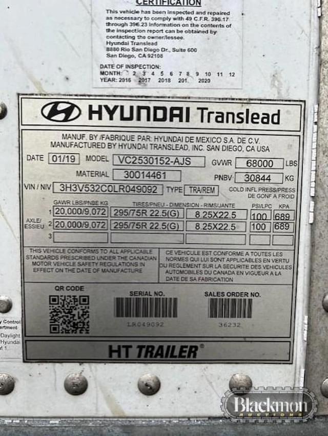Image of Hyundai  VC2530152-AJS equipment image 1