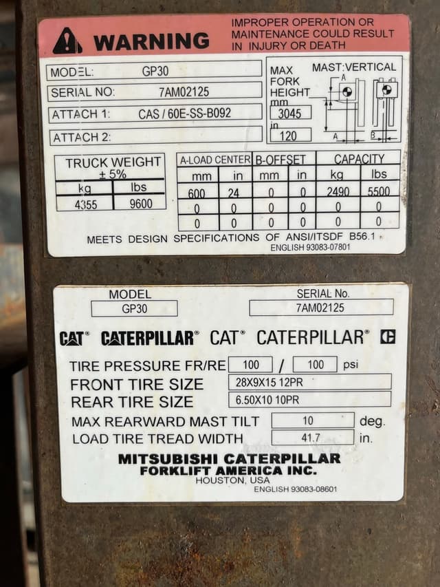 Image of Caterpillar GP30 equipment image 3