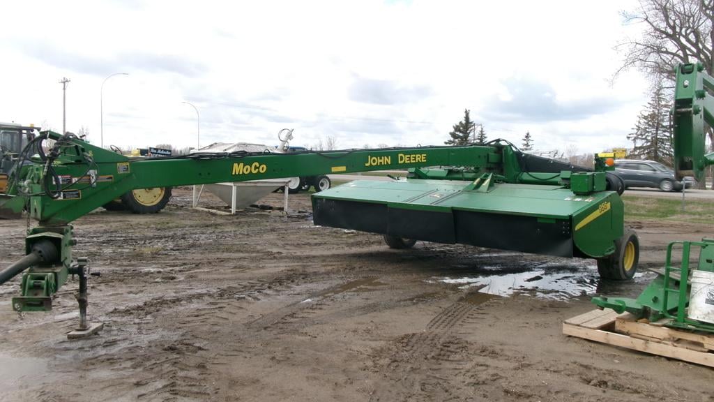 SOLD - 14' JOHN DEERE 956 MOCO DISC BINE, impeller conditioner, hyd ...