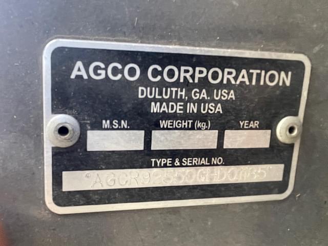 Image of AGCO 9255 equipment image 1