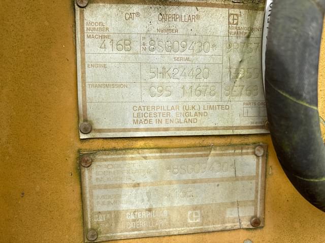 Image of Caterpillar 416B equipment image 4