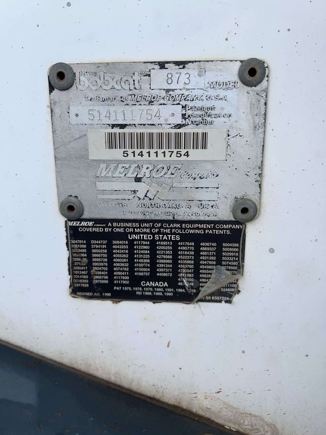 Image of Bobcat 873 equipment image 1