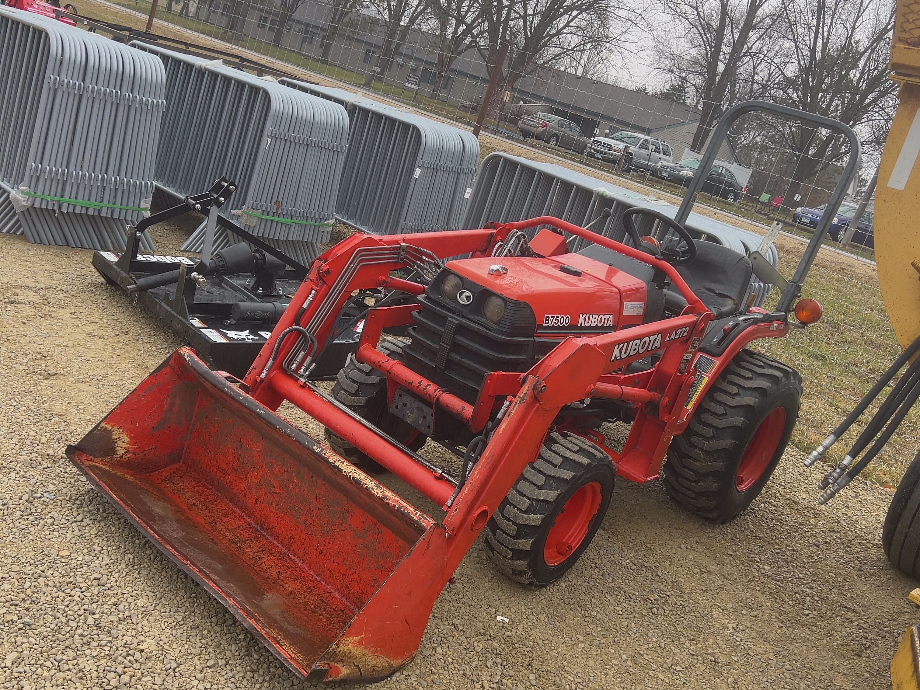 SOLD - KUBOTA B7500 4WD DIESEL COMPACT UTILITY TRACTOR W/ KUBOTA LA272 ...