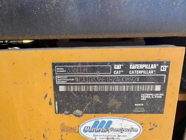 Image of Caterpillar 336ELH equipment image 2