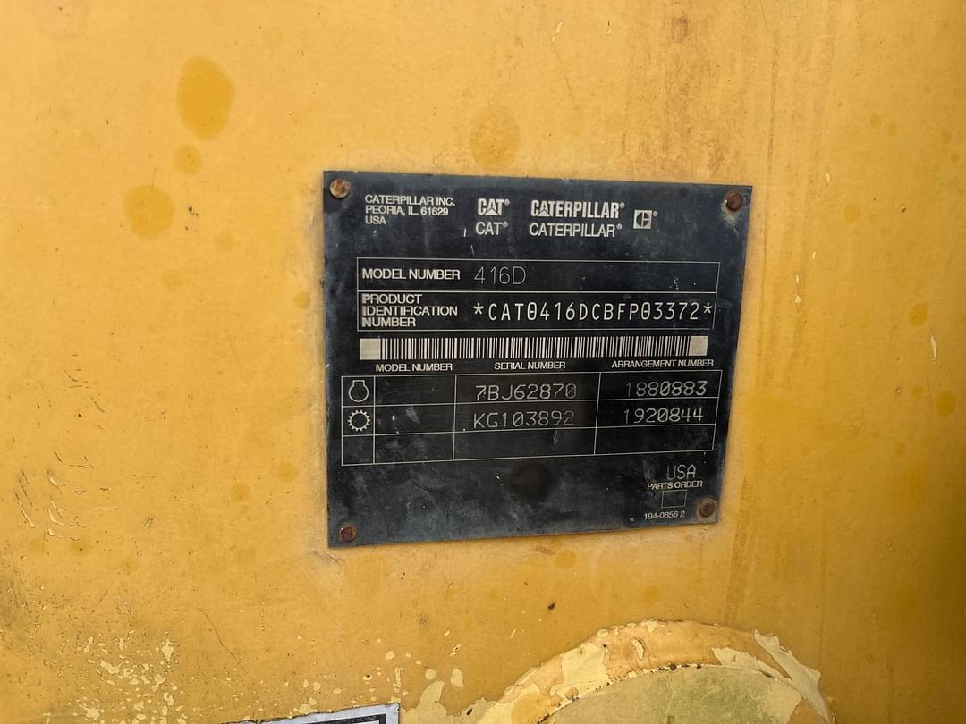 Image of Caterpillar 416D Image 1