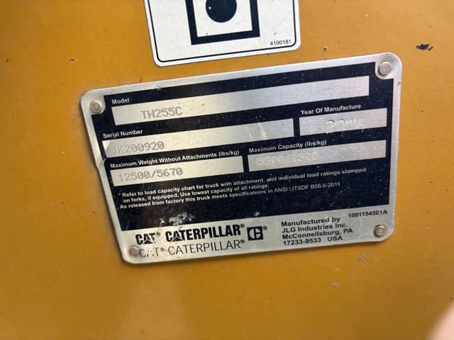 Image of Caterpillar TH255C equipment image 3