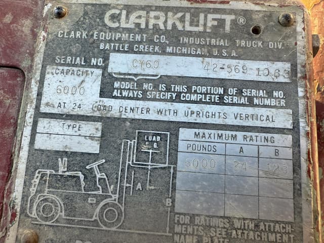 Image of Clark CY60 equipment image 4