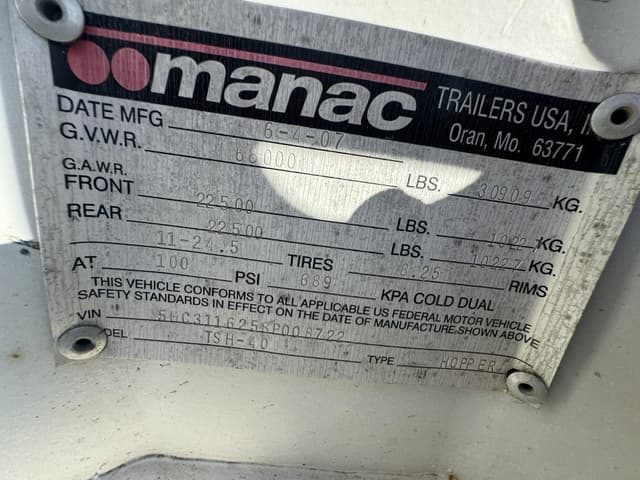 Image of Manac TSH-40 equipment image 2