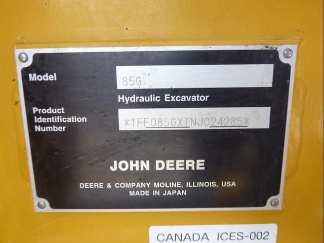 Image of John Deere 85G equipment image 4