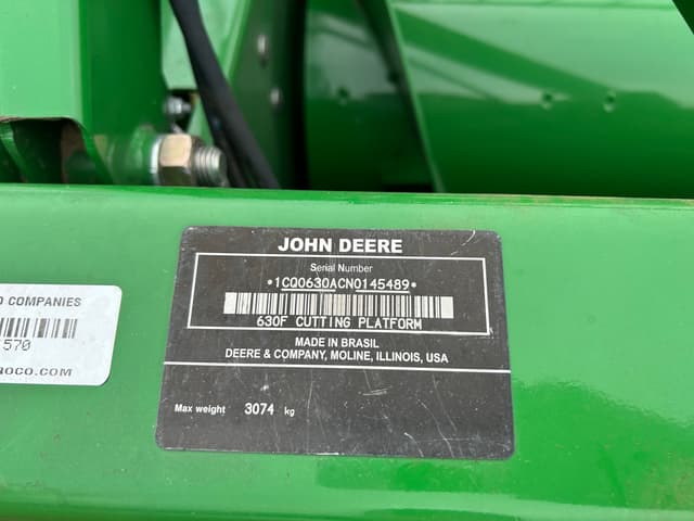 Image of John Deere 630F equipment image 2