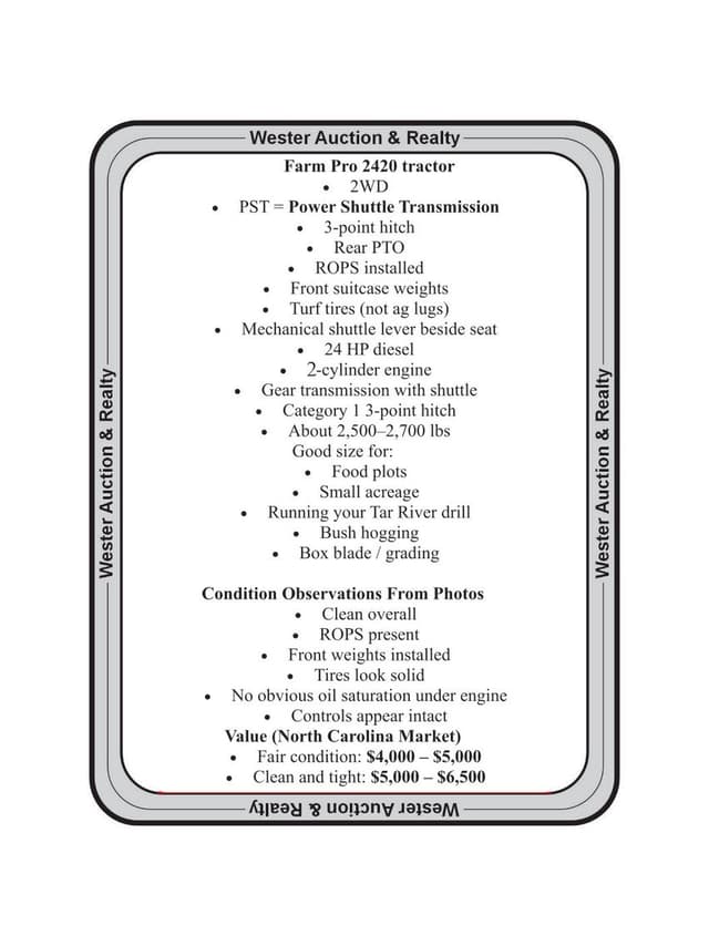 Image of Farm Pro 2420 equipment image 1