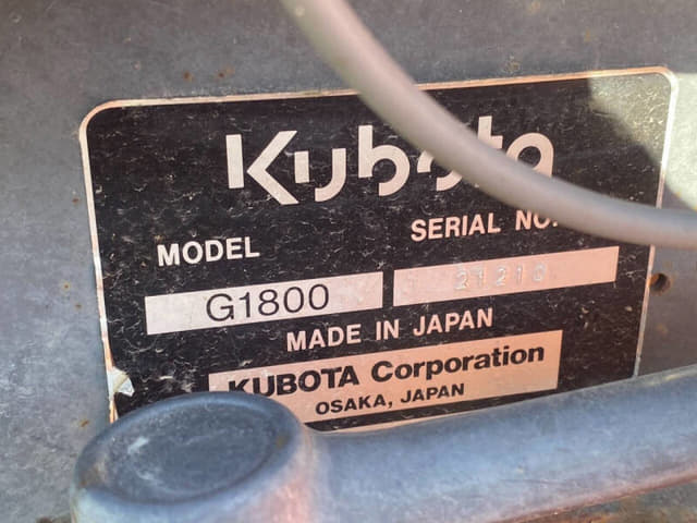 Image of Kubota G1800 equipment image 4