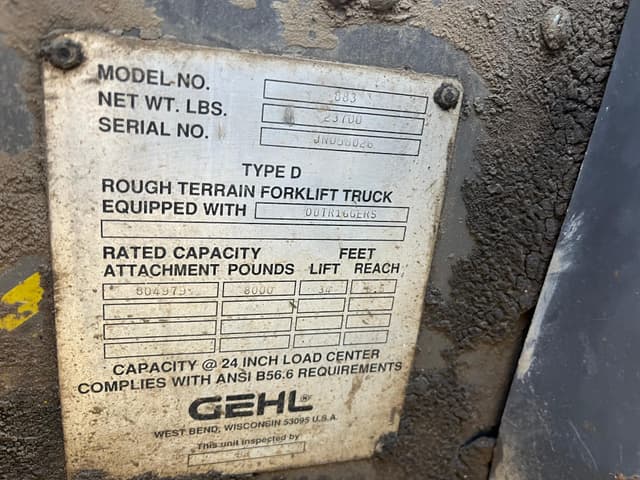 Image of Gehl 883 equipment image 2