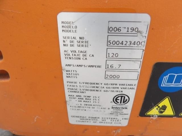 Image of Generac IX2000 equipment image 2