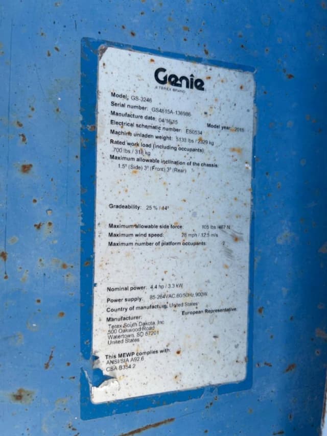 Image of Genie GS-3246 equipment image 4