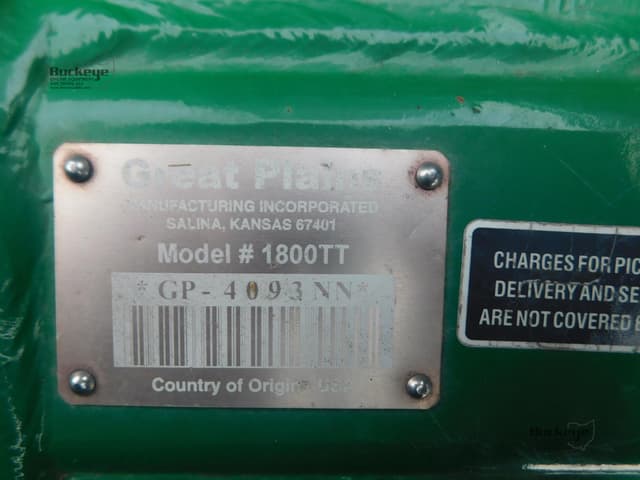 Image of Great Plains 1800TT equipment image 4