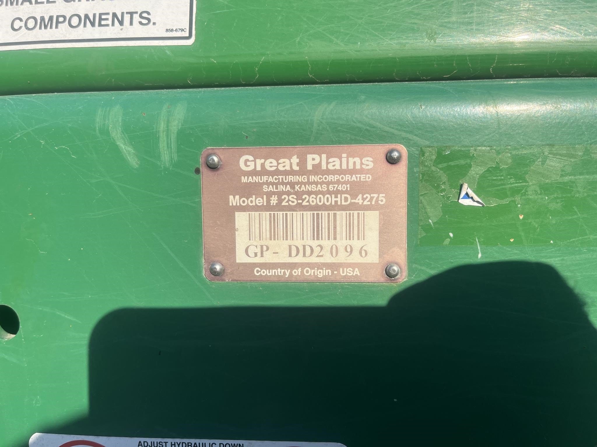 2019 Great Plains 2S-2600HD Equipment Image0