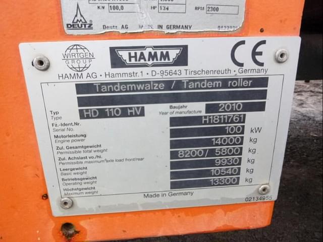 Image of Hamm HD110HV equipment image 4