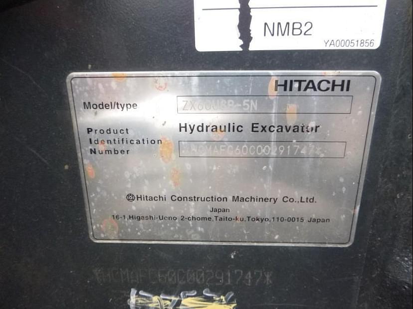 Hitachi ZX60 Lot No. 680 Construction For Sale with 1,316 Hitachi ZX60 Lot No. 680 Construction For Sale with 1,316