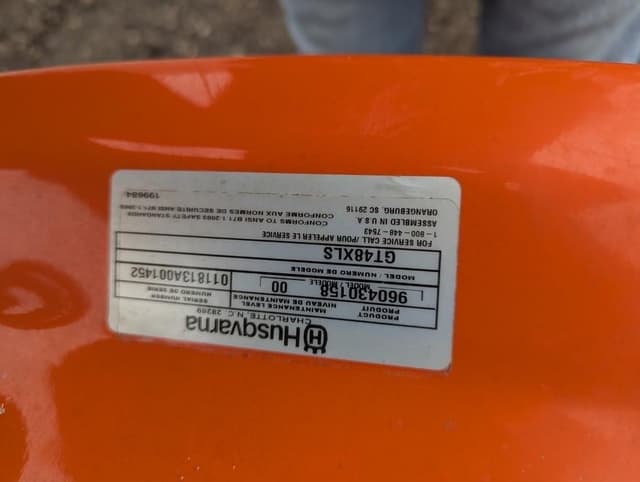 Image of Husqvarna GT48XLS equipment image 3