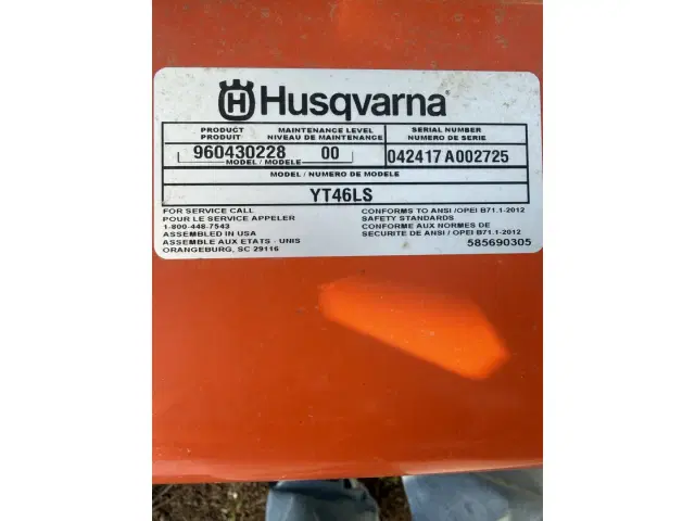 Image of Husqvarna YT46LS equipment image 2