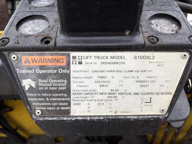 Image of Hyster 100 equipment image 4