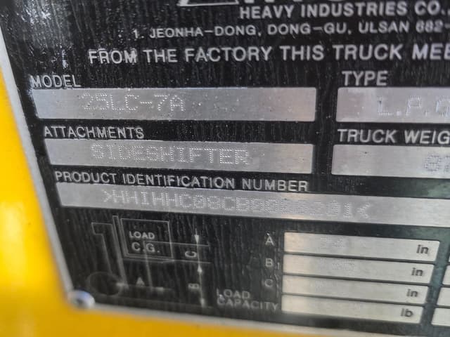 Image of Hyundai 25LC-7A equipment image 1