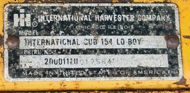 Image of International Harvester Cub 154 Lo-Boy equipment image 1