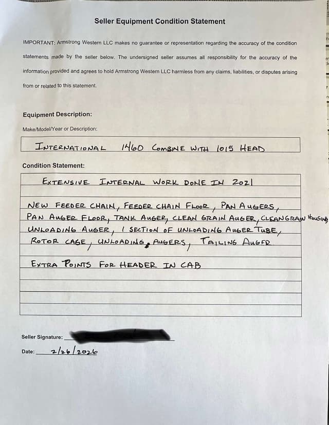 Image of International Harvester 1460 equipment image 1