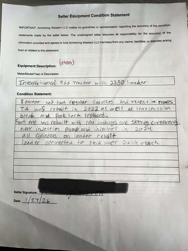 Image of International Harvester 966 equipment image 1