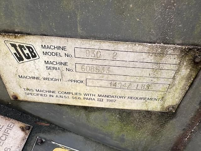 Image of JCB 930 equipment image 1