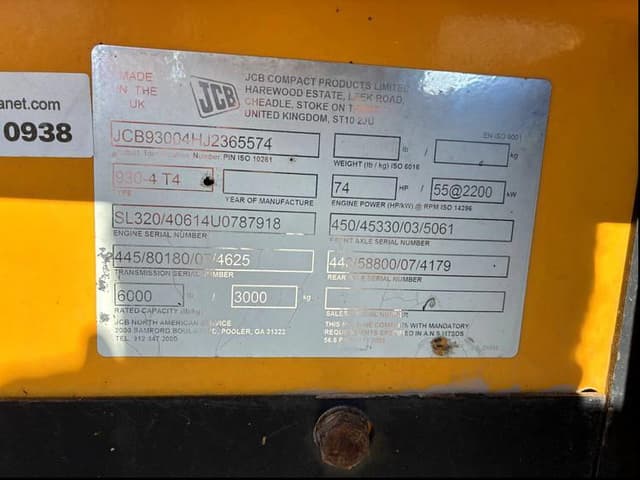 Image of JCB 930 equipment image 1